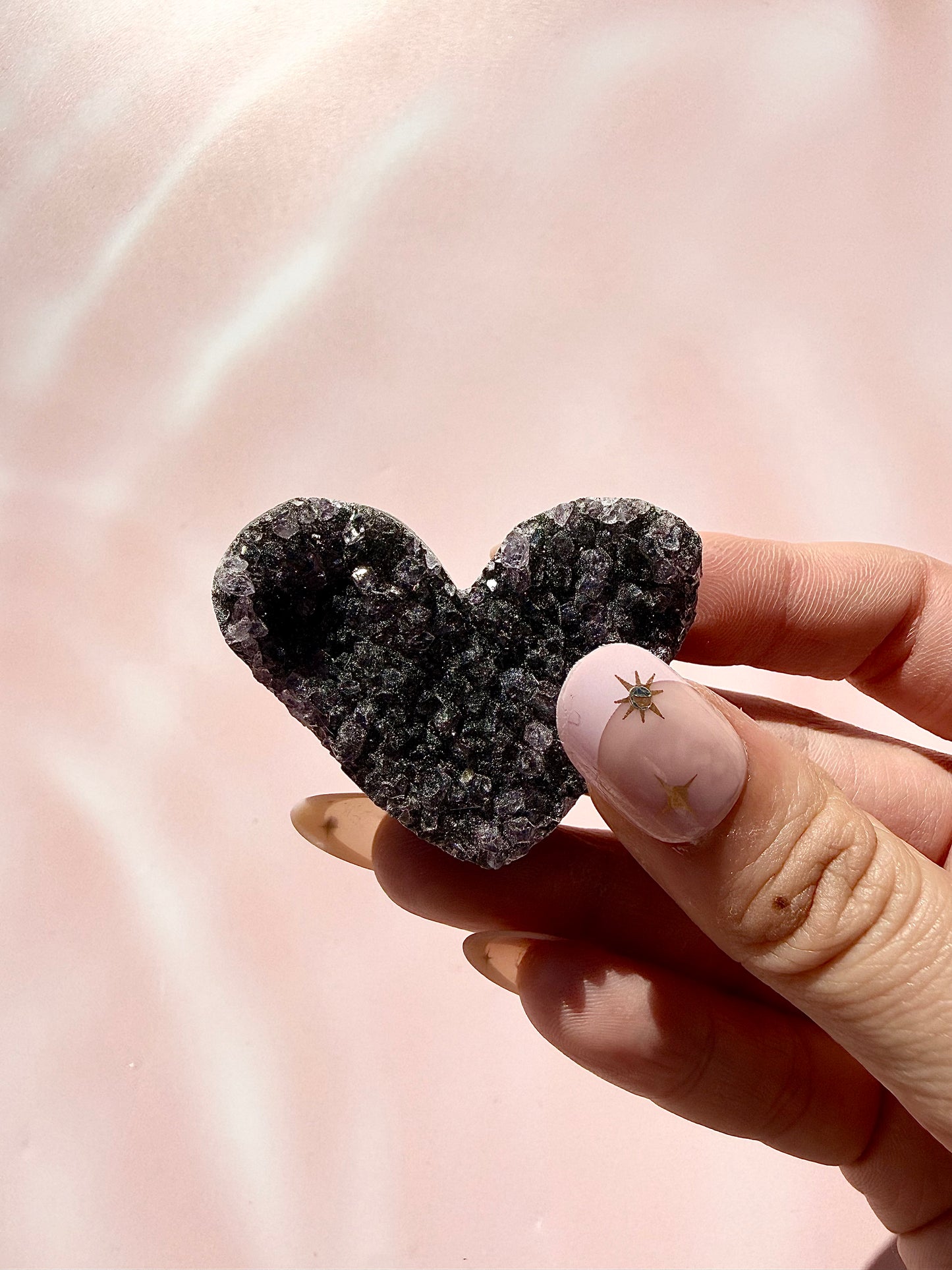 Amethyst Cluster Hearts