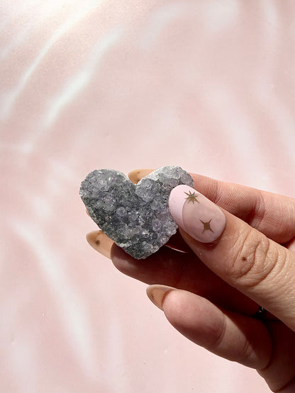 Amethyst Cluster Hearts