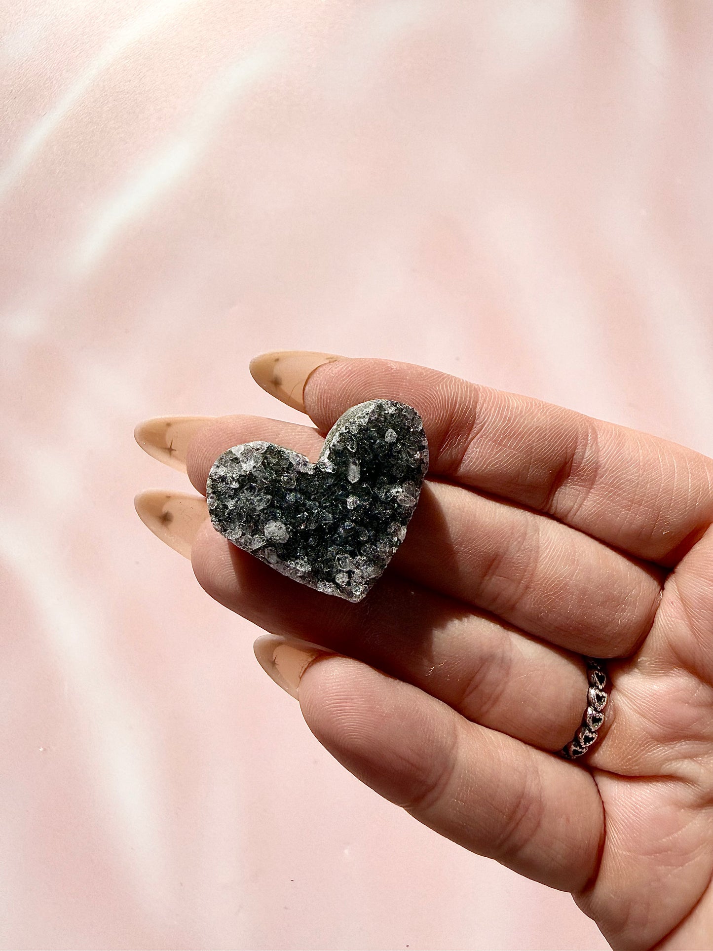 Amethyst Cluster Hearts