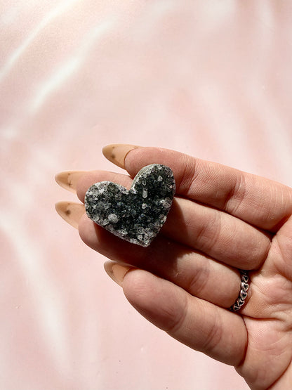 Amethyst Cluster Hearts