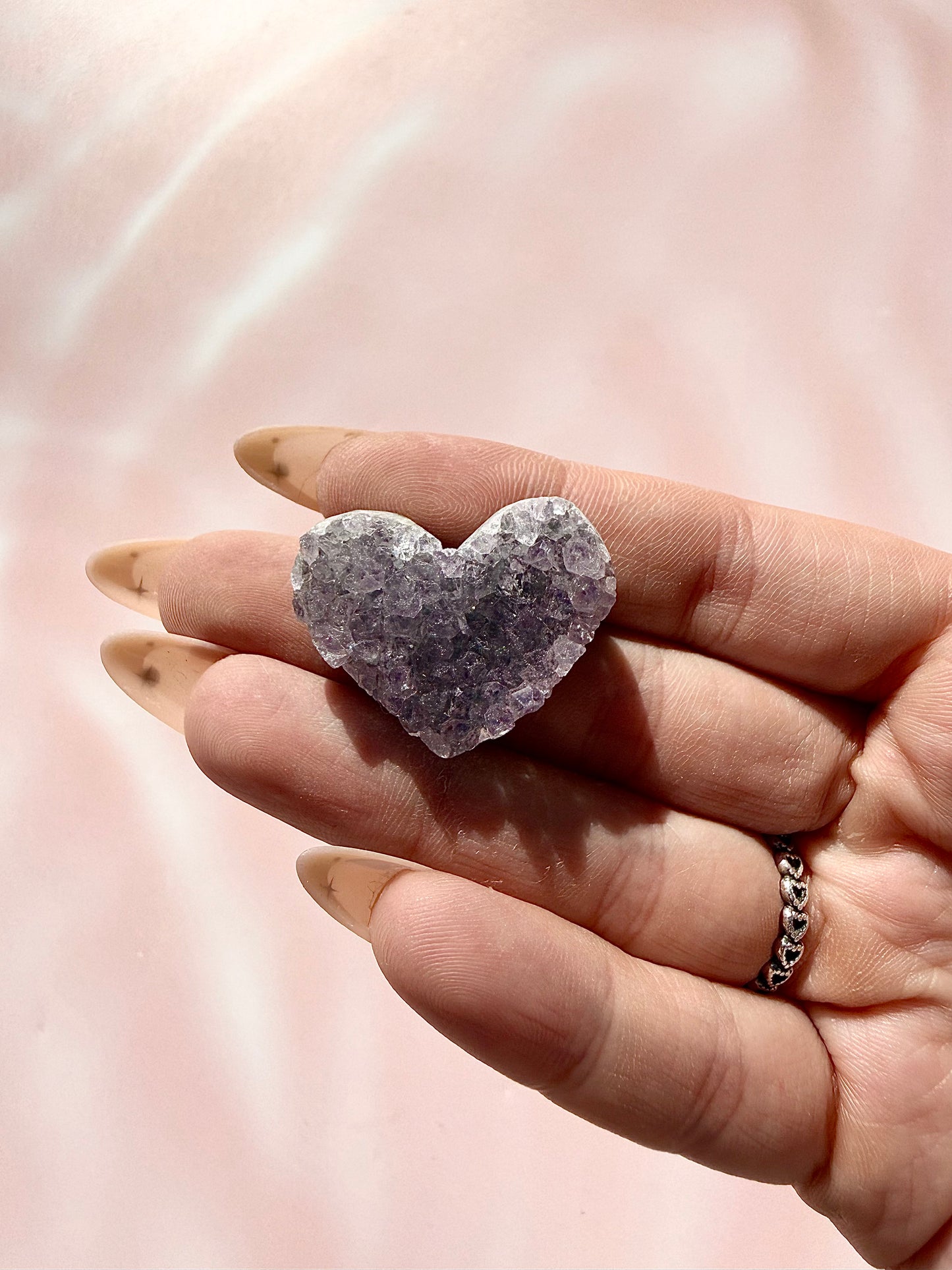 Amethyst Cluster Hearts