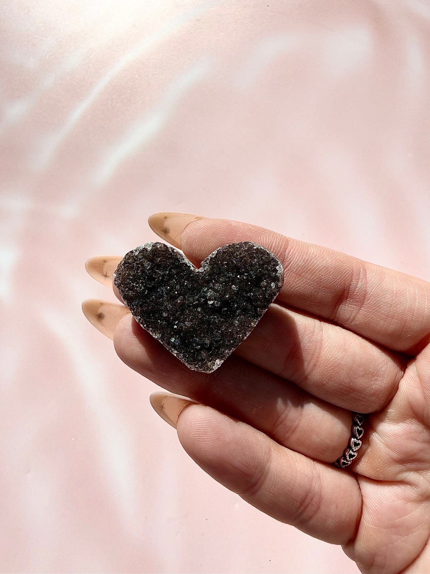 Amethyst Cluster Hearts
