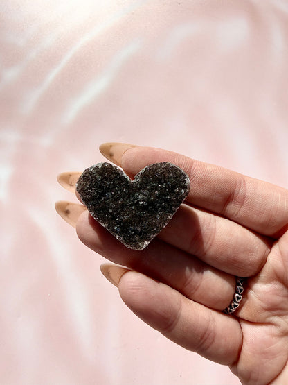 Amethyst Cluster Hearts