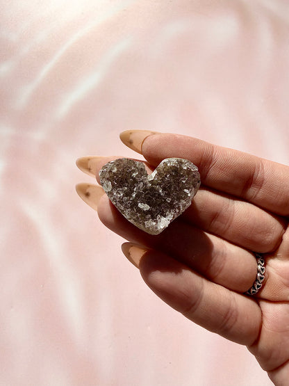 Amethyst Cluster Hearts