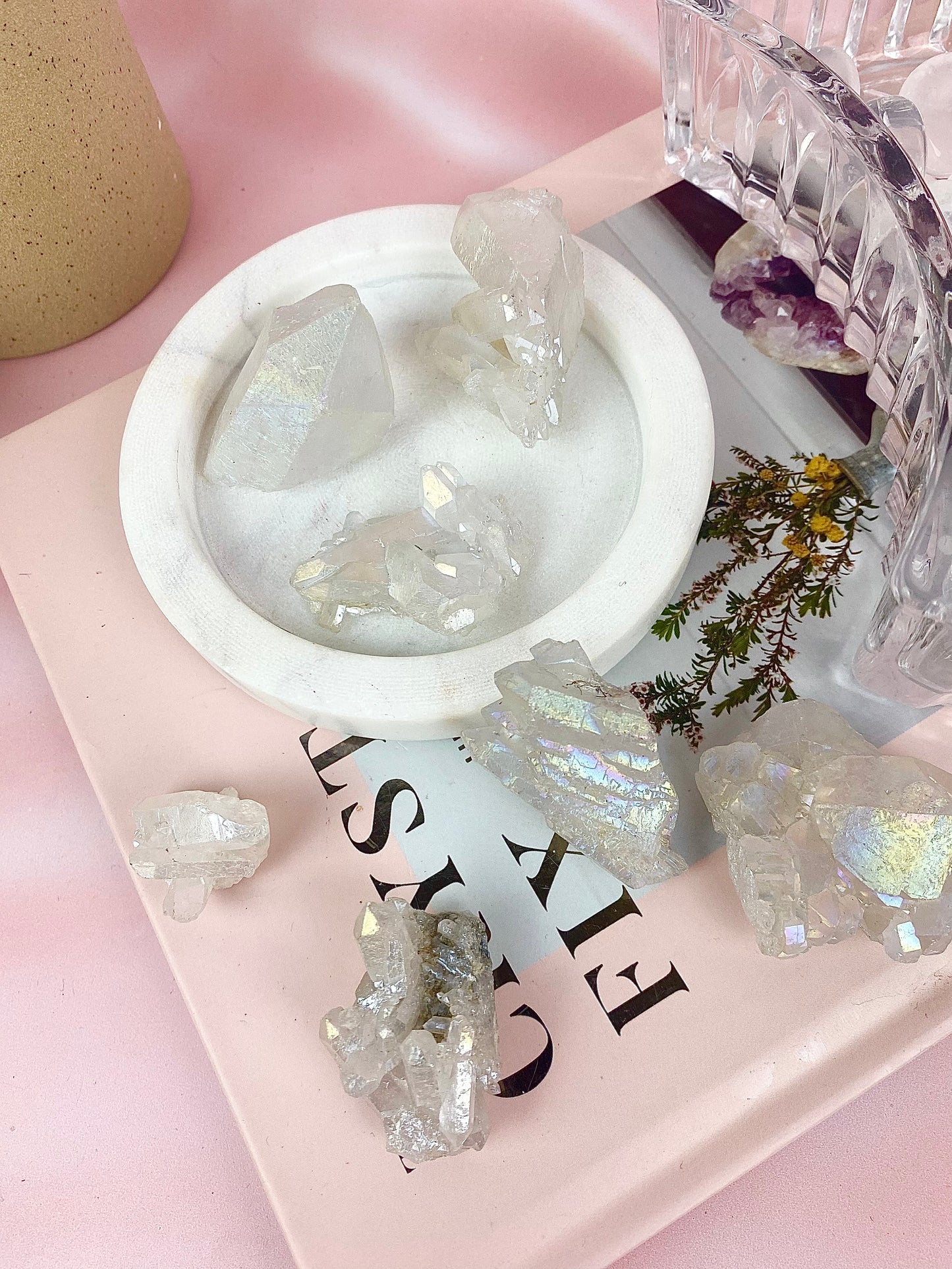 Aura Coated Clear Quartz Mini Specimens