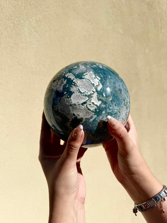 Ocean Jasper HUGE Sphere with Stand