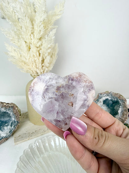 Pink Amethyst High Quality Heart