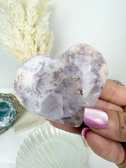 Pink Amethyst High Quality Heart