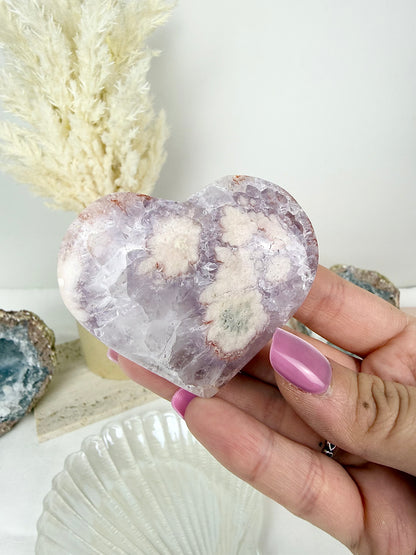 Pink Amethyst High Quality Heart