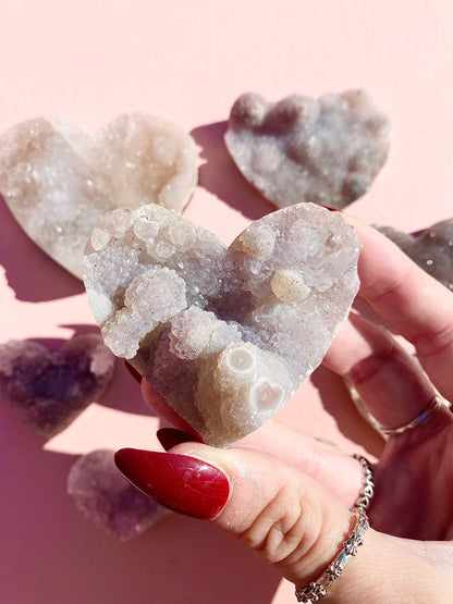 ♡ Druzy Amethyst Hearts ♡