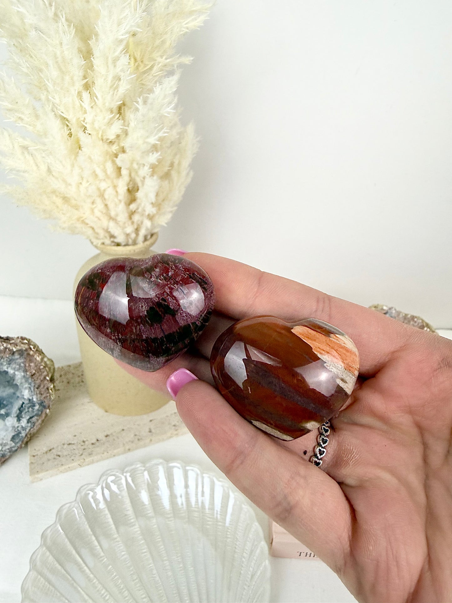 Polychrome Jasper Red Hearts