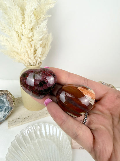 Polychrome Jasper Red Hearts