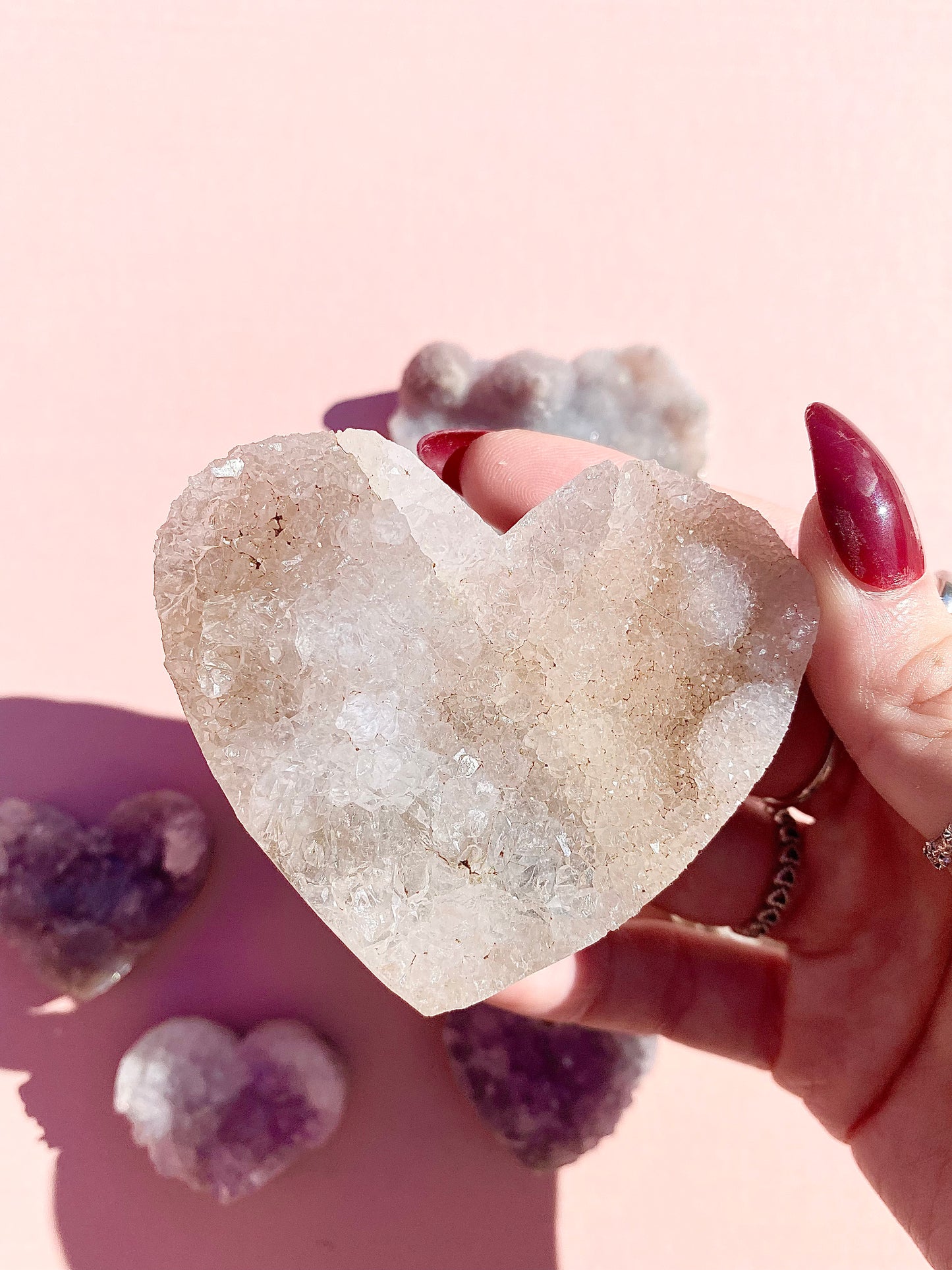 ♡ Druzy Amethyst Hearts ♡