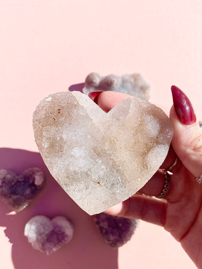 ♡ Druzy Amethyst Hearts ♡