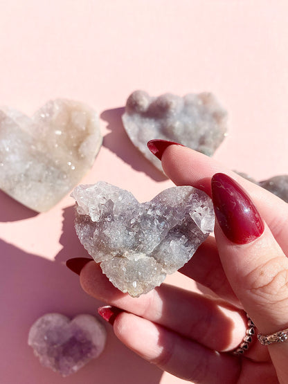 ♡ Druzy Amethyst Hearts ♡