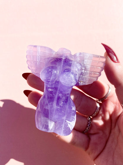 Fluorite Angel Winged Goddess Body w/ Snowflake Inclusions ❄