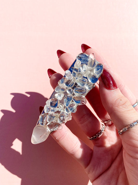 Clear Quartz Hair Clip