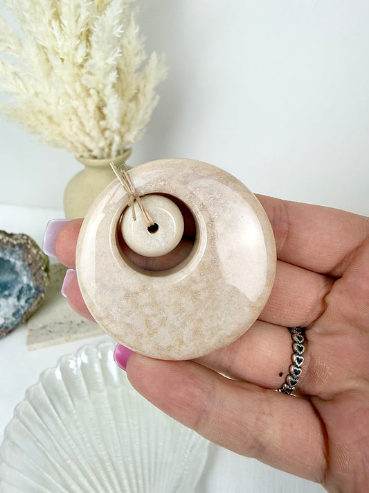 Coral Jade Pendant