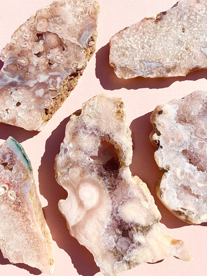 ✿ Pink Amethyst Druzy Slabs ✿