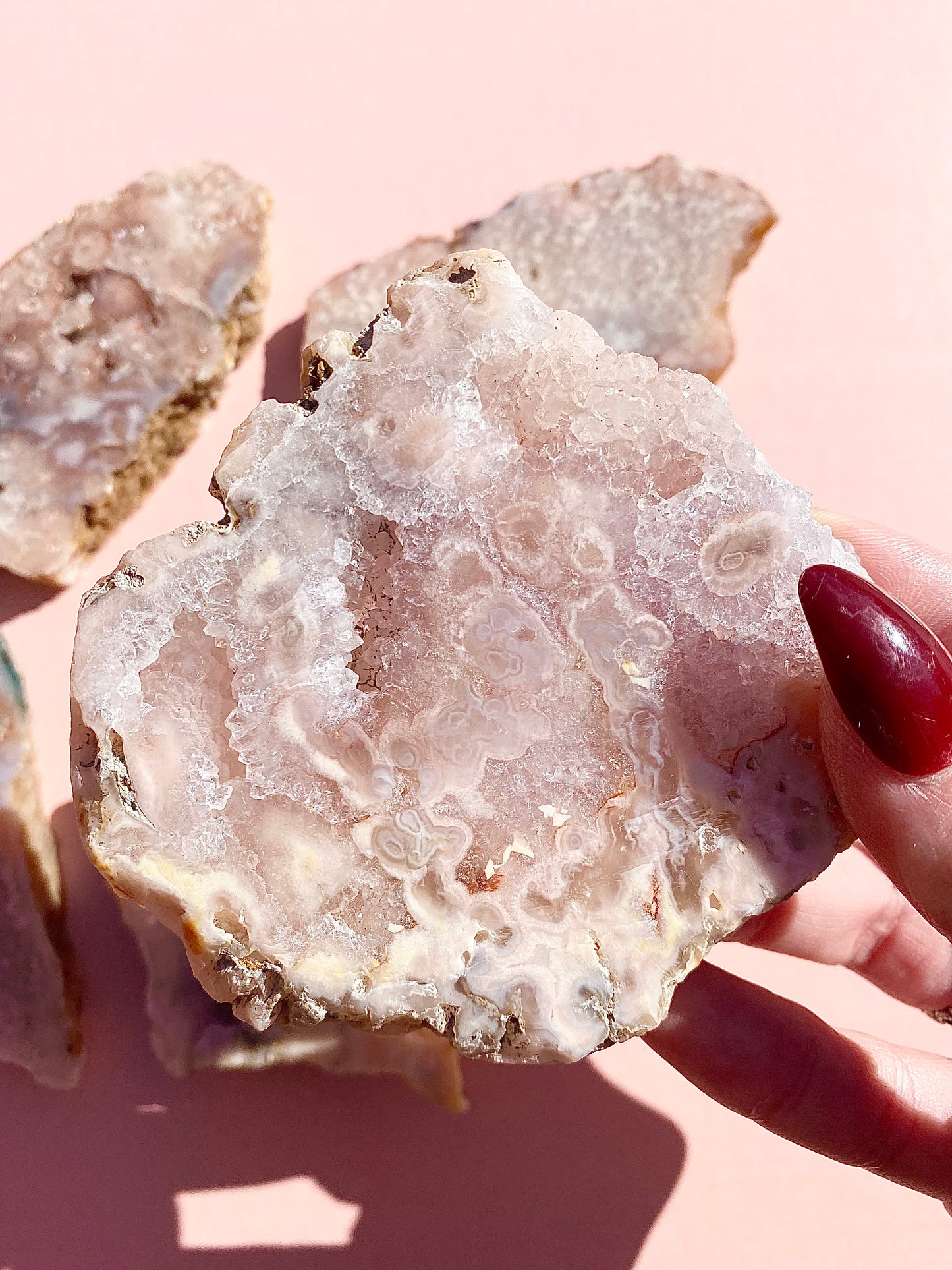 ✿ Pink Amethyst Druzy Slabs ✿