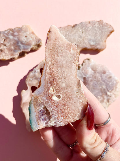 ✿ Pink Amethyst Druzy Slabs ✿