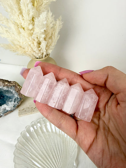 Rose Quartz Mini Towers