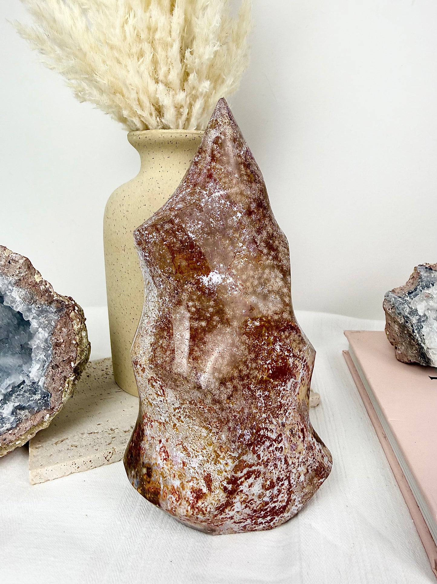 Pink Ocean Jasper Large Flame