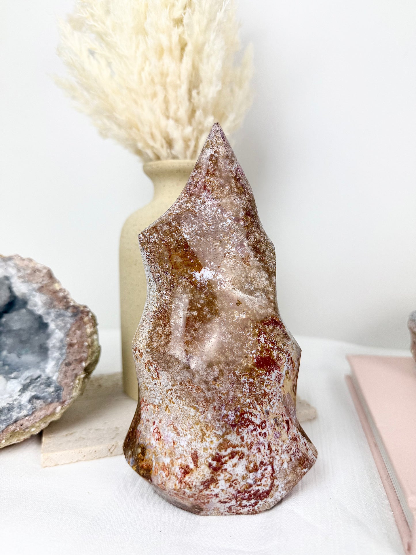 Pink Ocean Jasper Large Flame