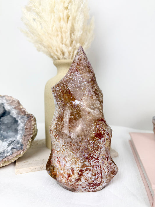 Pink Ocean Jasper Large Flame
