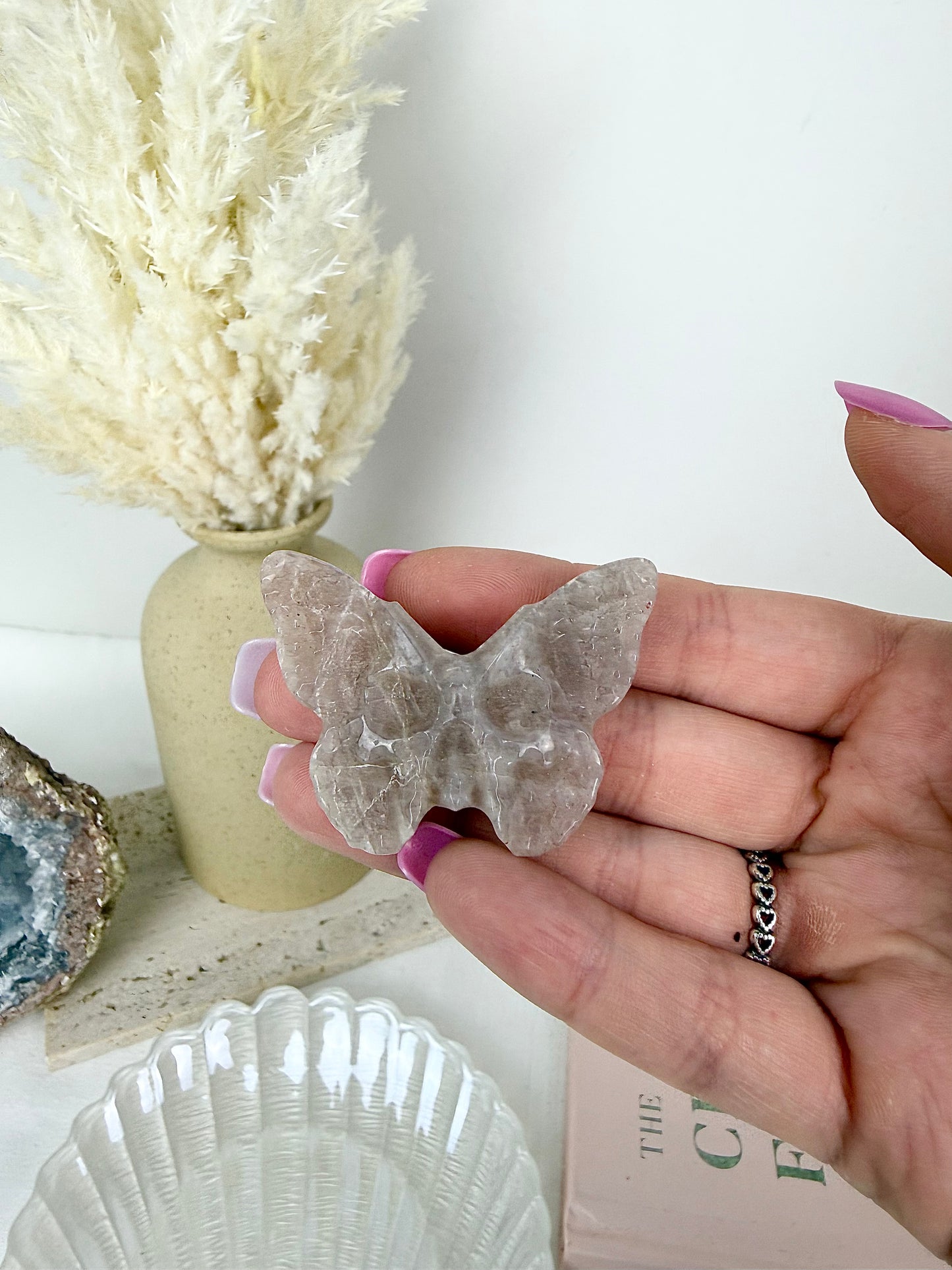 Moonstone Skull Butterflies