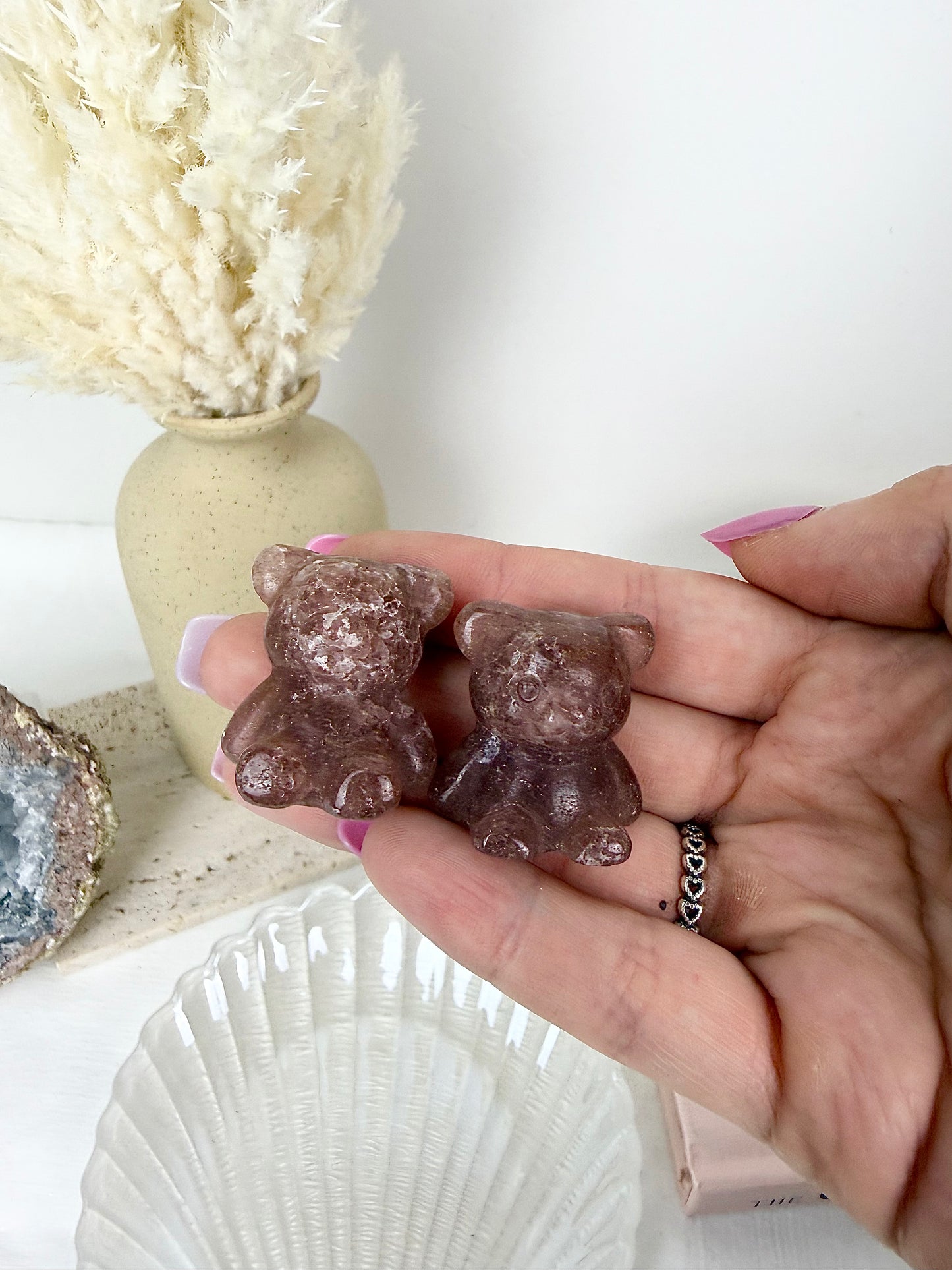 Strawberry Quartz Bear