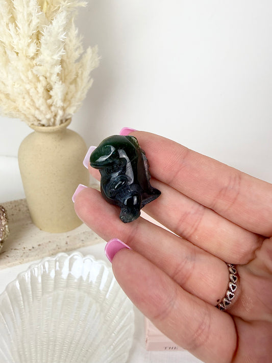 Moss Agate Dinosaur