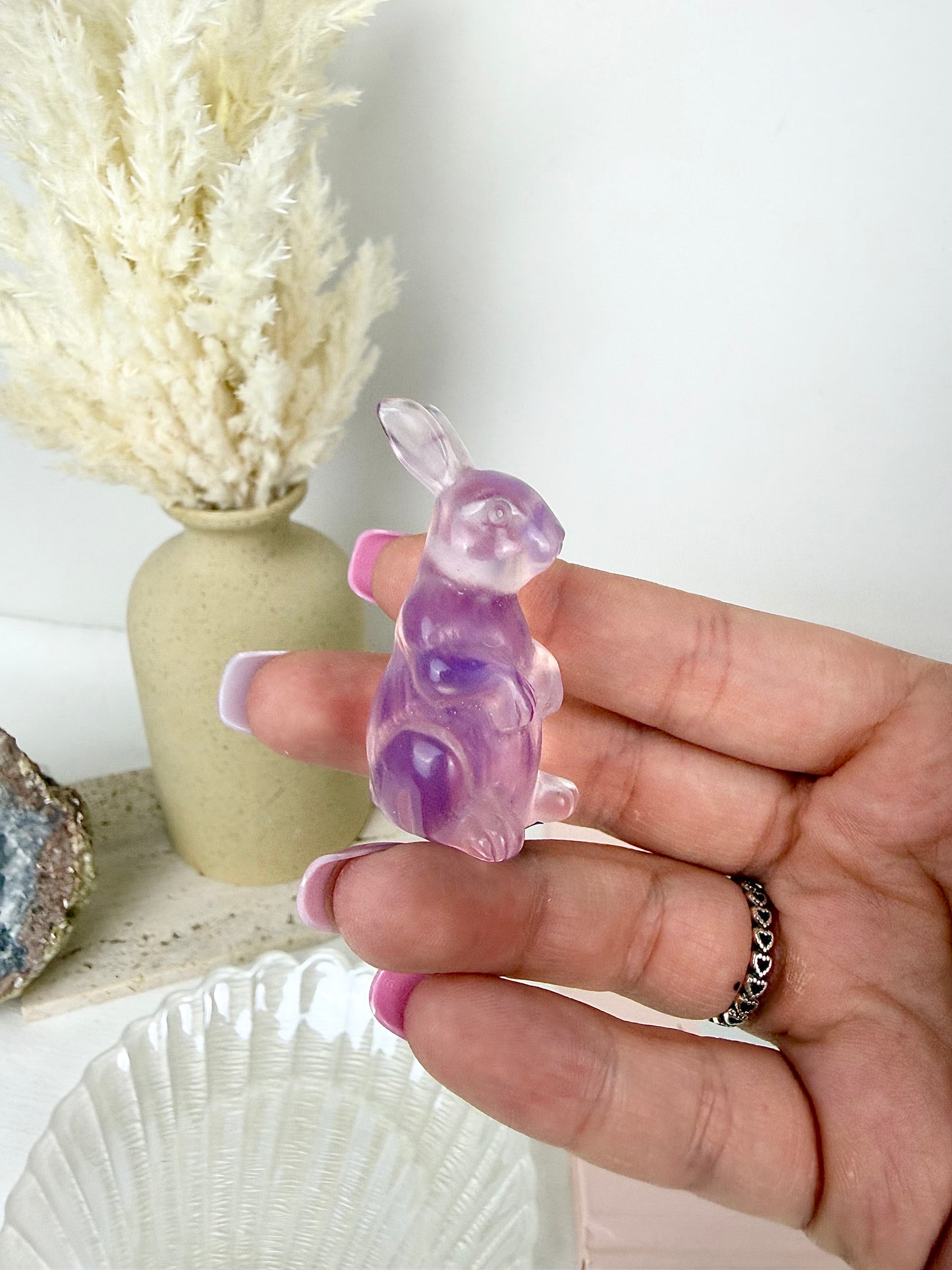 Pink Opalite Bunny