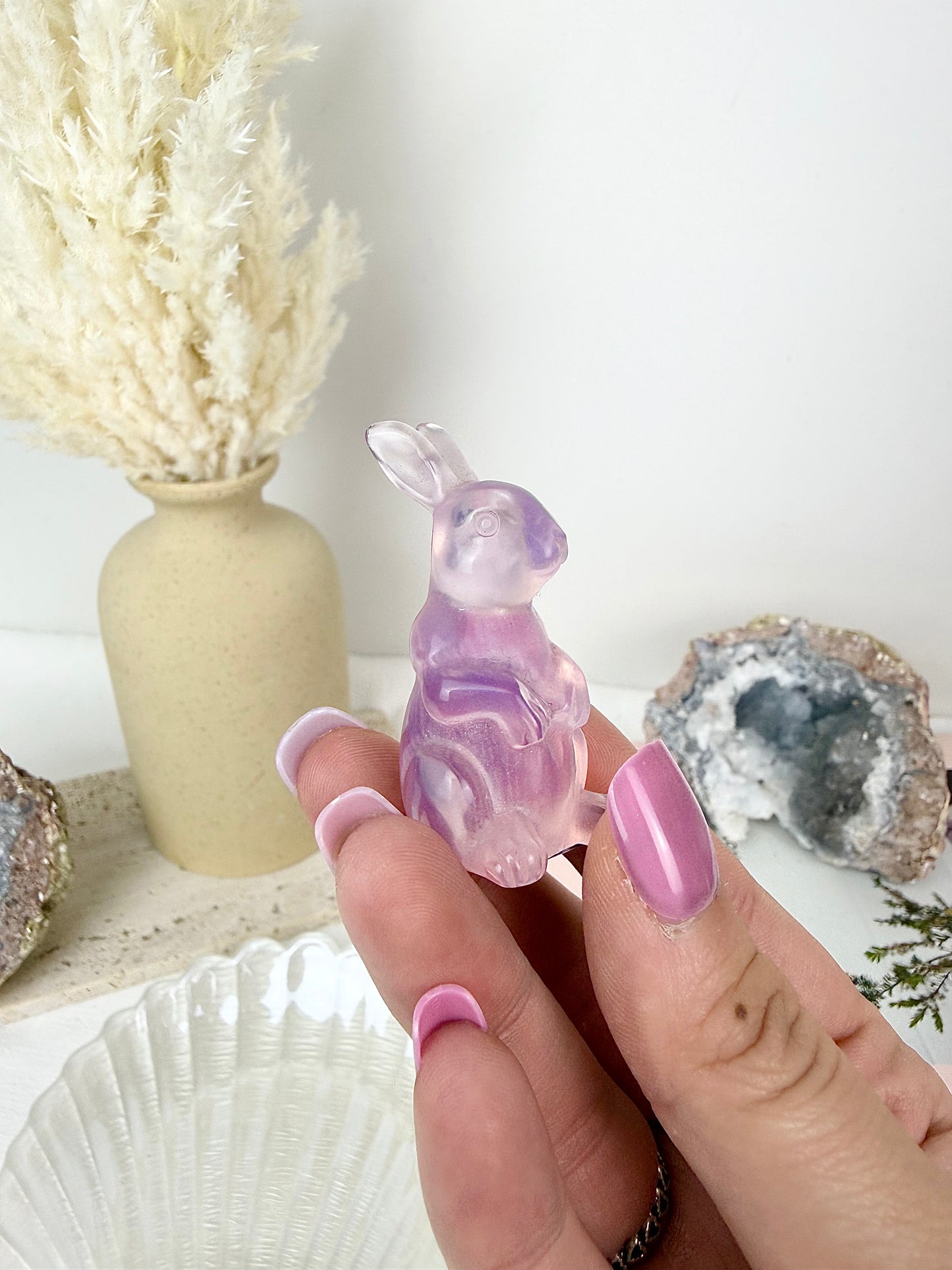 Pink Opalite Bunny