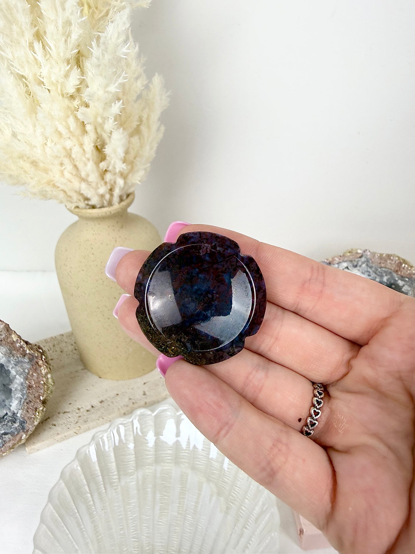 Ocean Jasper Round Flower