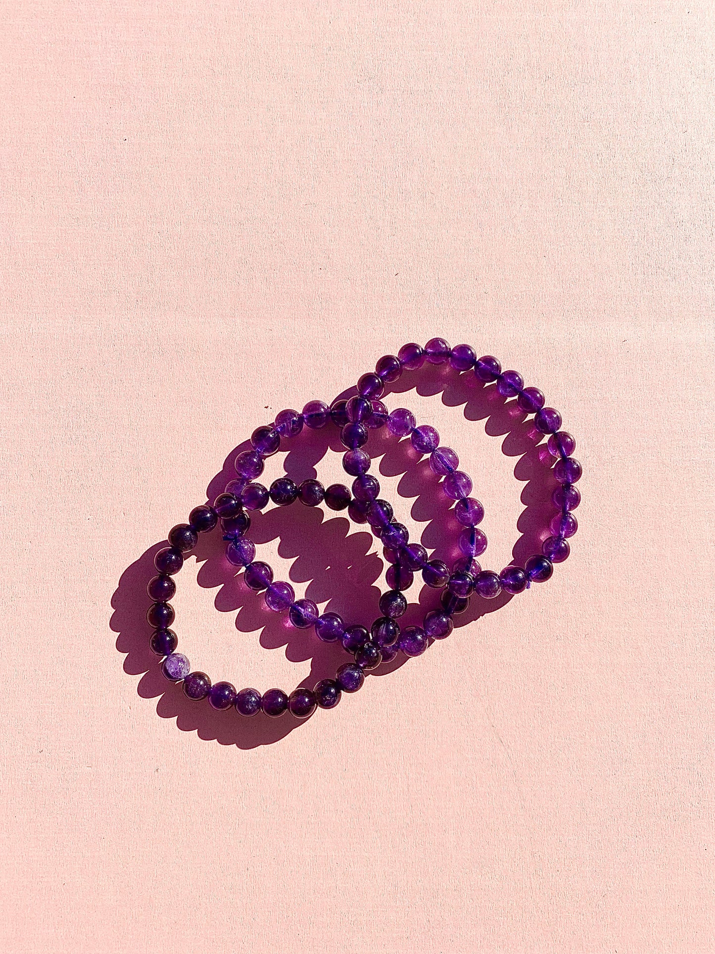 Amethyst A-Grade Beaded Bracelet