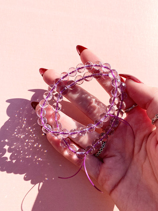 ✧ High Quality Amethyst Faceted Bracelet ✧