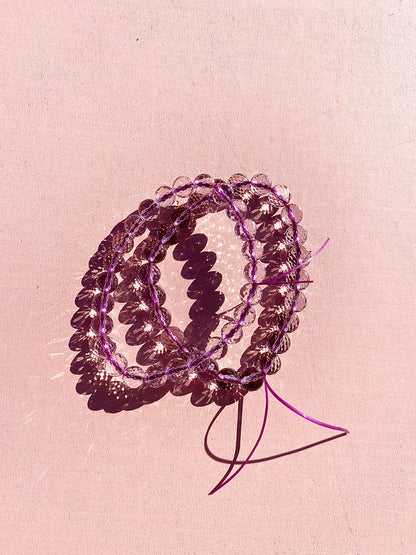 ✧ High Quality Amethyst Faceted Bracelet ✧