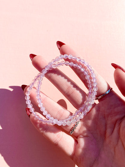 Lavender Amethyst Beaded Bracelet