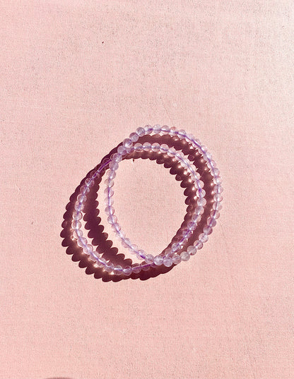 Lavender Amethyst Beaded Bracelet