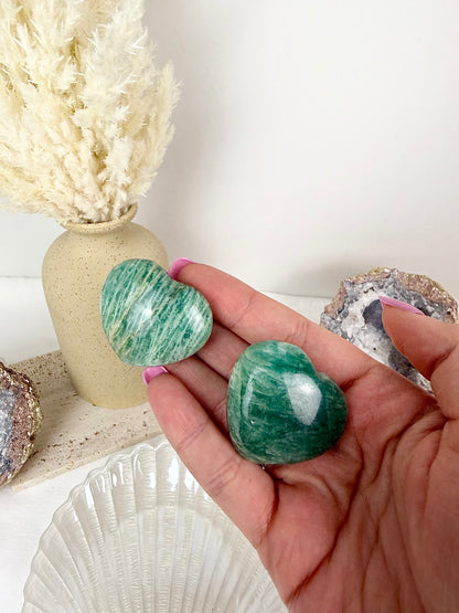 Amazonite Hearts