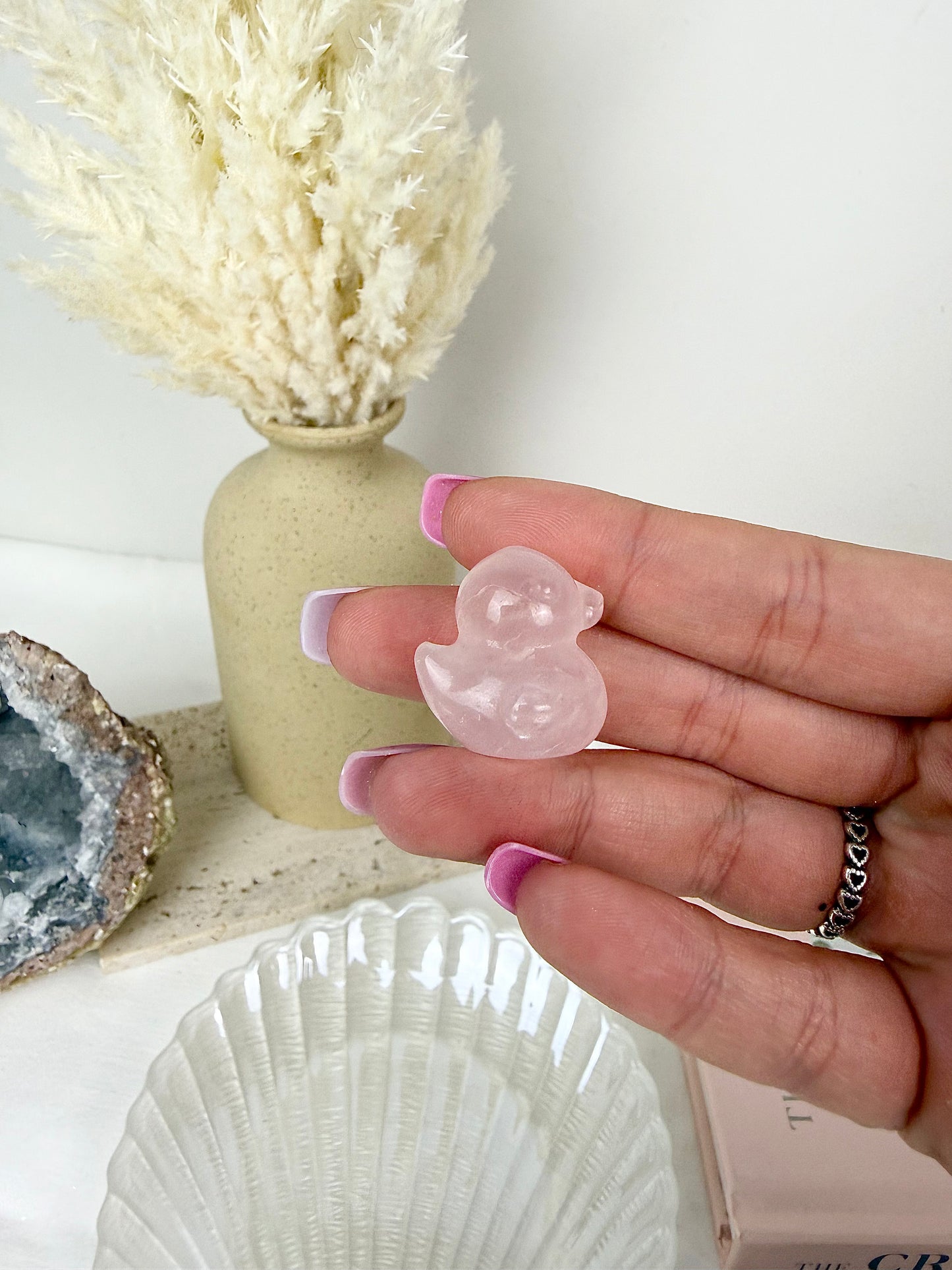 Rose Quartz Duck