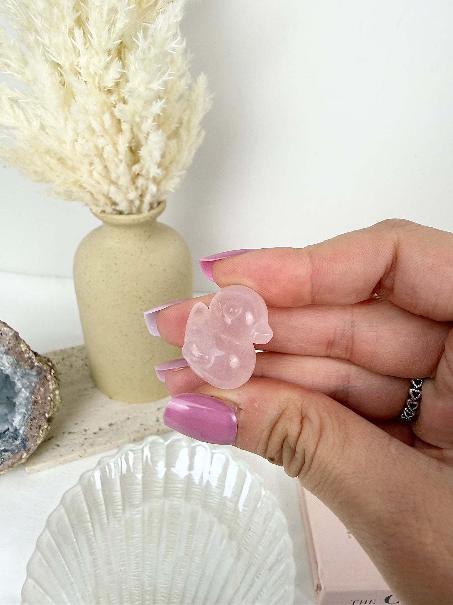 Rose Quartz Duck