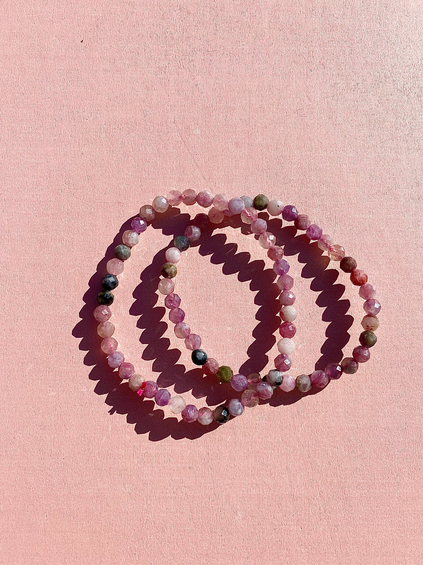 ✧ Tourmaline Faceted Beaded Bracelet ✧