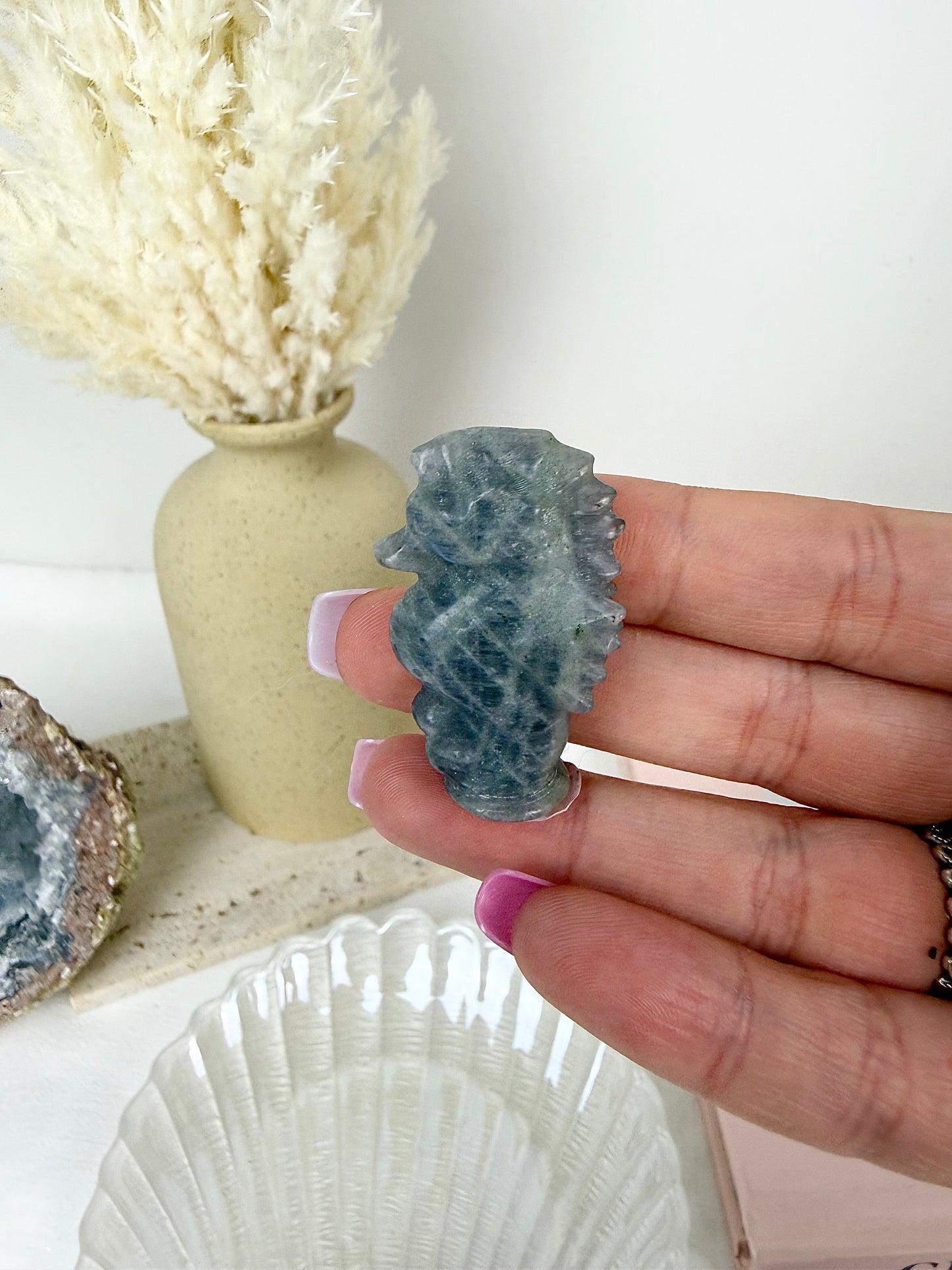 Purple Labradorite Seahorse