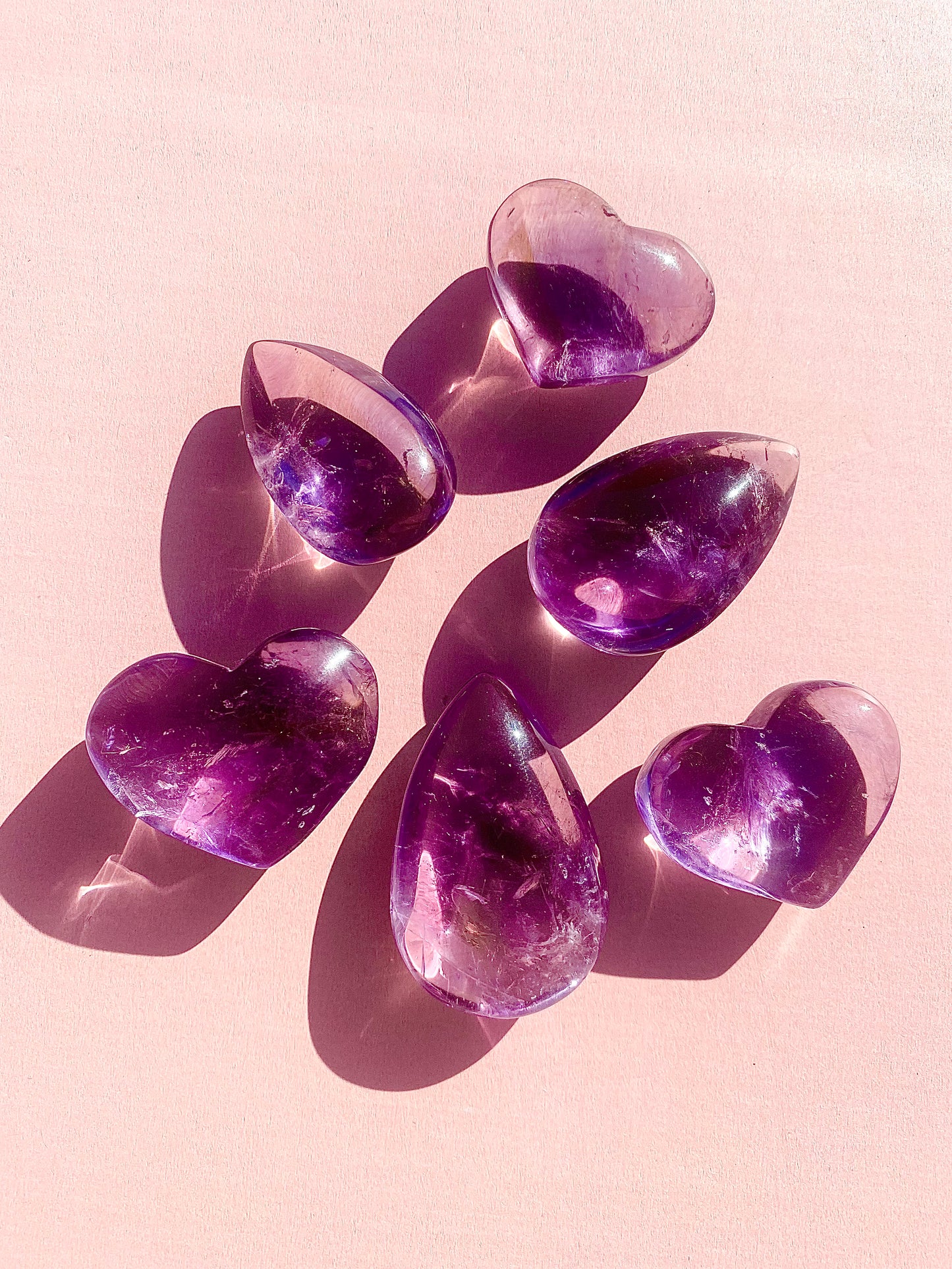 ✧ A-Grade Ametrine Hearts & Teardrops ✧