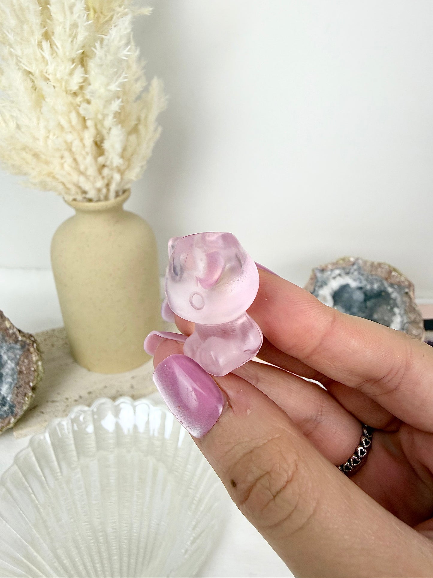 Pink Opalite Hello Kitty