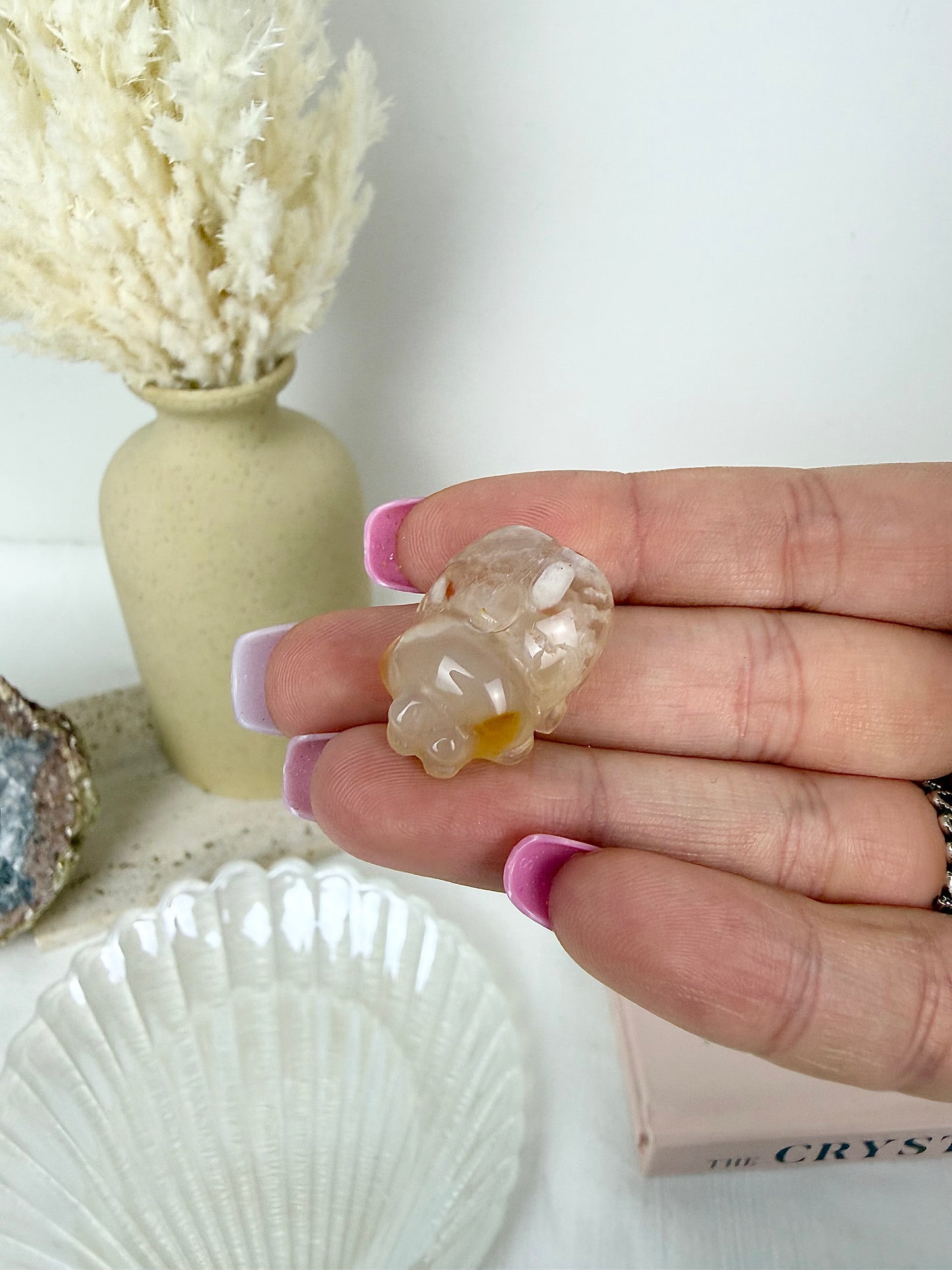 Flower Agate Lady Bug