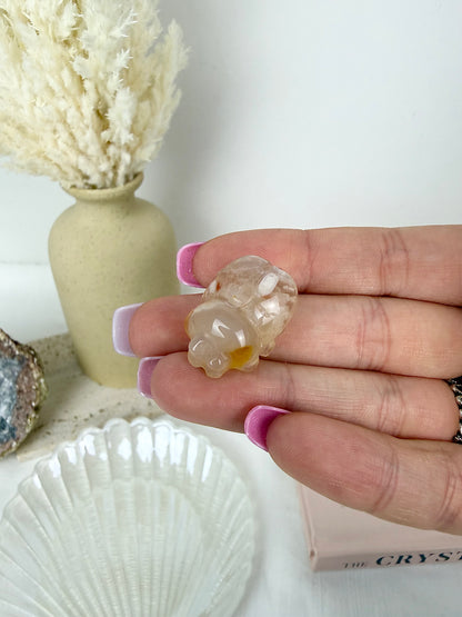 Flower Agate Lady Bug