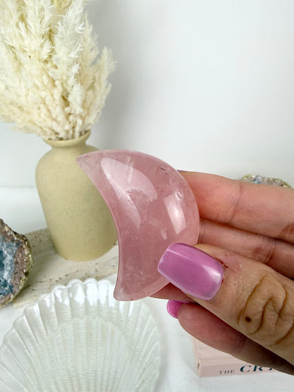 High Quality Rose Quartz Moon